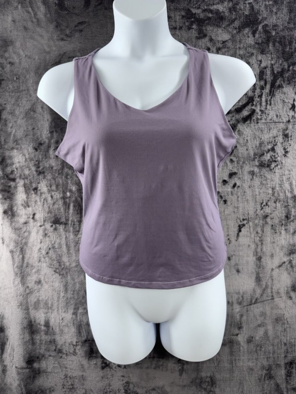 Trendy Queen Women's XL Dusty Lavender Stretch Tank Top Sleeveless Casual